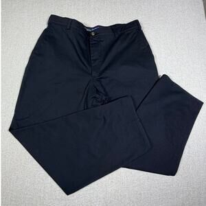 Duxbak Men 38x30 Black Flat Front Straight Leg Pants Rugged Outdoor Hunting Work